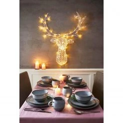 Twentyfour LED-Dekoobjekt Hirschkopf - Metall / Kunststoff - Transparent -Günstiges Deko Geschäft 1000309676 211118 11270500178 MOOD DETAILS P000000001000309676 mood