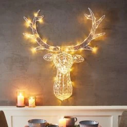 Twentyfour LED-Dekoobjekt Hirschkopf - Metall / Kunststoff - Transparent -Günstiges Deko Geschäft 1000309676 211118 11270500181 MOOD DETAILS P000000001000309676 mood