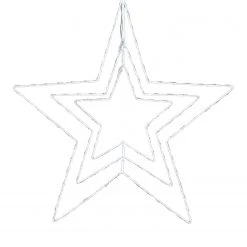 Twentyfour LED-Stern Mobile - Metall - Weiß