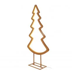Twentyfour LED-Dekoobjekt Tanne - Metall - Rost