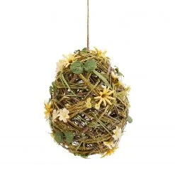 Twentyfour Dekohänger Ostereier Rattan (3-teilig) - Plastik / Rattan - Gelb / Pink -Günstiges Deko Geschäft 1000309707 211118 11270900307 DETAILS P000000001000309707