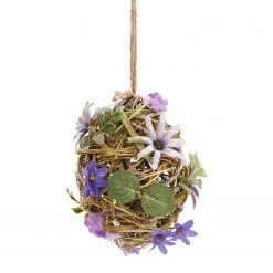 Twentyfour Dekohänger Ostereier Rattan (3-teilig) - Plastik / Rattan - Gelb / Pink -Günstiges Deko Geschäft 1000309707 211118 11271000316 DETAILS P000000001000309707