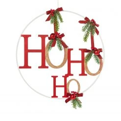 Twentyfour Dekoobjekt HoHoHo - Metall / Kunststoff - Grün / Rot