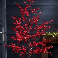 Twentyfour Kunstpflanze Berry - Zementtopf / Styropor - Rot -Günstiges Deko Geschäft 1000309762 211118 11271600453 DETAILS P000000001000309762