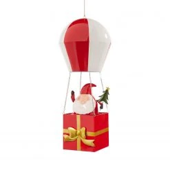 Twentyfour Dekoobjekt Weihnachtsmann Balloon - Metall - Rot