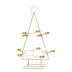 Twentyfour Teelichthalter Weihnachtsbaum II - Metall - Gold