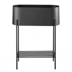 Twentyfour Pflanztopf Oval - Metall - Schwarz