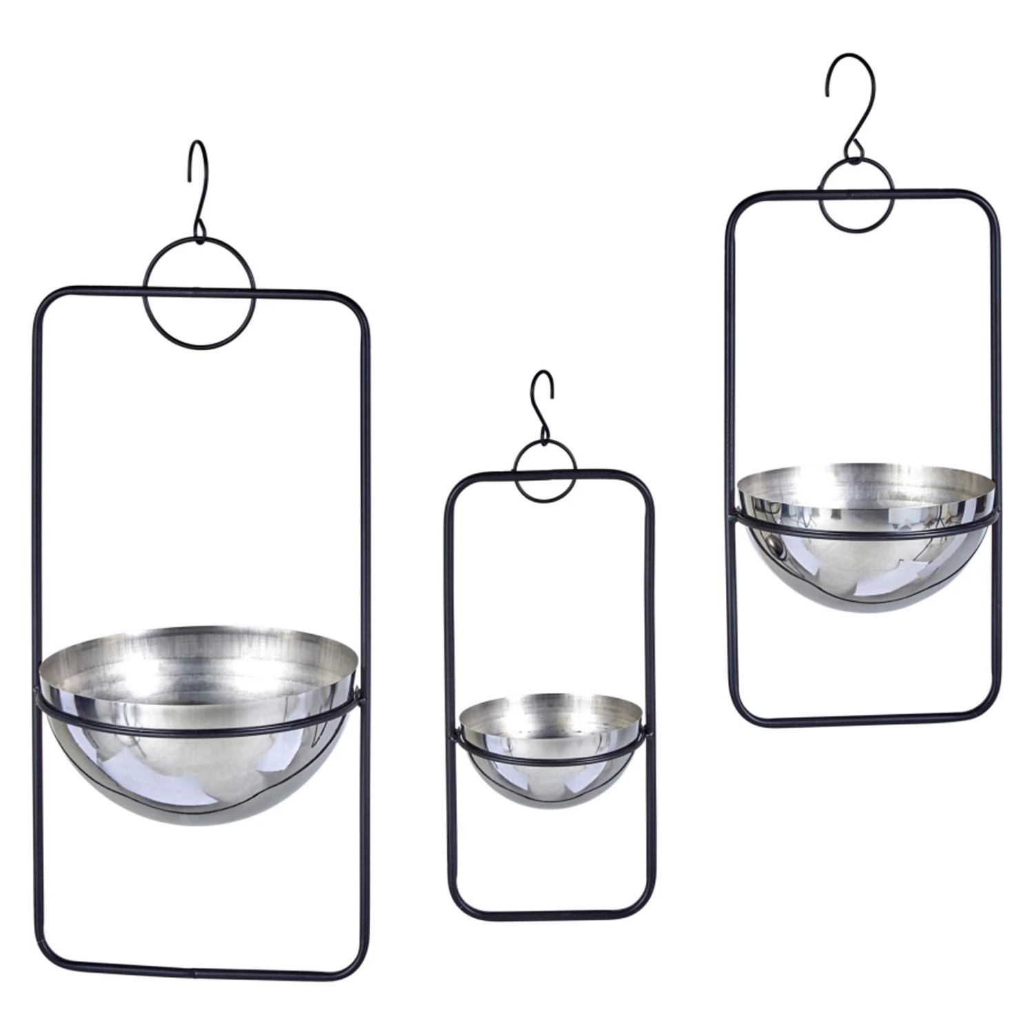 Twentyfour Pflanzenhänger Himba (3-teilig) - Edelstahl - Schwarz 3 Twentyfour Pflanzenhänger Himba (3-teilig) - Edelstahl - Schwarz