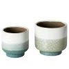 Twentyfour Pflanztopf Insa (2-teilig) - Steingut - Grün / Weiß -Günstiges Deko Geschäft 1000309840 211118 11272900766 IMAGE P000000001000309840
