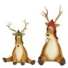 Twentyfour Dekofigur Elche Lars & Chris (2-teilig) - Polyresin - Mehrfarbig