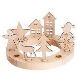 Twentyfour Adventskranz Nordic Natur (11-teilig) - Kiefer - Braun