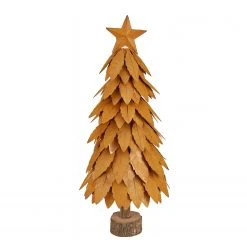 Twentyfour Dekoobjekt Christbaum - Holz (Schima superba) / Metall - Braun / Rost