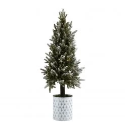 Twentyfour LED-Deko-Baum Tännchen - MDF / Eisen - Grün / Weiß -Günstiges Deko Geschäft 1000309868 211118 11272300643 DETAILS P000000001000309868