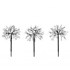 Twentyfour LED-Stecker Eisblumen (3-teilig) - Acryl - Schwarz