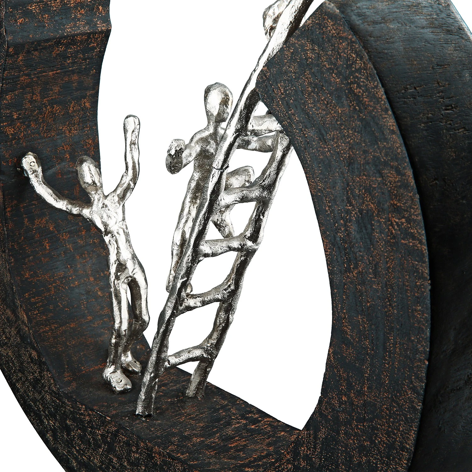 GILDE Skulptur Hinauf - Mango - Schwarz - 35cm x 32cm x 6cm 5 GILDE Skulptur Hinauf - Mango - Schwarz - 35cm x 32cm x 6cm – Bild 3