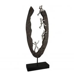 GILDE Skulptur Succeed - Mango - Schwarz - 20cm x 59cm x 9cm