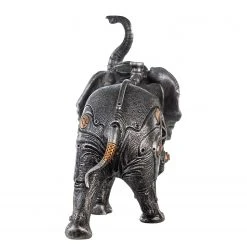GILDE Skulptur Steampunk Elephant - Kunstharz - Silber - 28cm x 23cm x 14cm -Günstiges Deko Geschäft 1000316821 220104 145243000103 DETAILS P000000001000316821