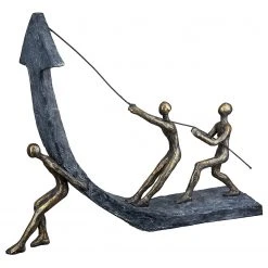 GILDE Skulptur Success - Kunstharz - Grau - 35cm x 29cm x 9cm