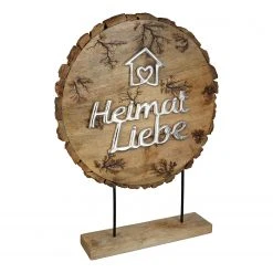 GILDE Standrelief Heimat Liebe - Mango - Braun - 36cm x 51cm x 8cm