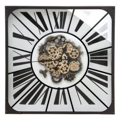 GILDE Wanduhr Clochau - Eisen - Mehrfarbig - 80cm x 80cm x 9cm