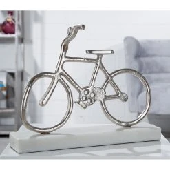 GILDE Fahrrad auf Base - Aluminium - Silber - 35cm x 28cm x 13cm -Günstiges Deko Geschäft 1000316896 220104 14524800273 MOOD DETAILS P000000001000316896 mood