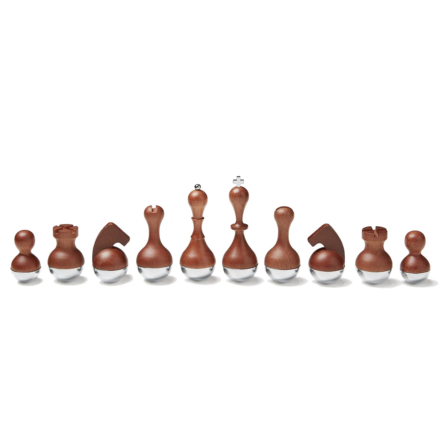 Umbra Schach-Set Wobble - Zink - Walnut - 37,795cm x 11,43cm x 37,795cm 7 Umbra Schach-Set Wobble - Zink - Walnut - 37,795cm x 11,43cm x 37,795cm – Bild 5