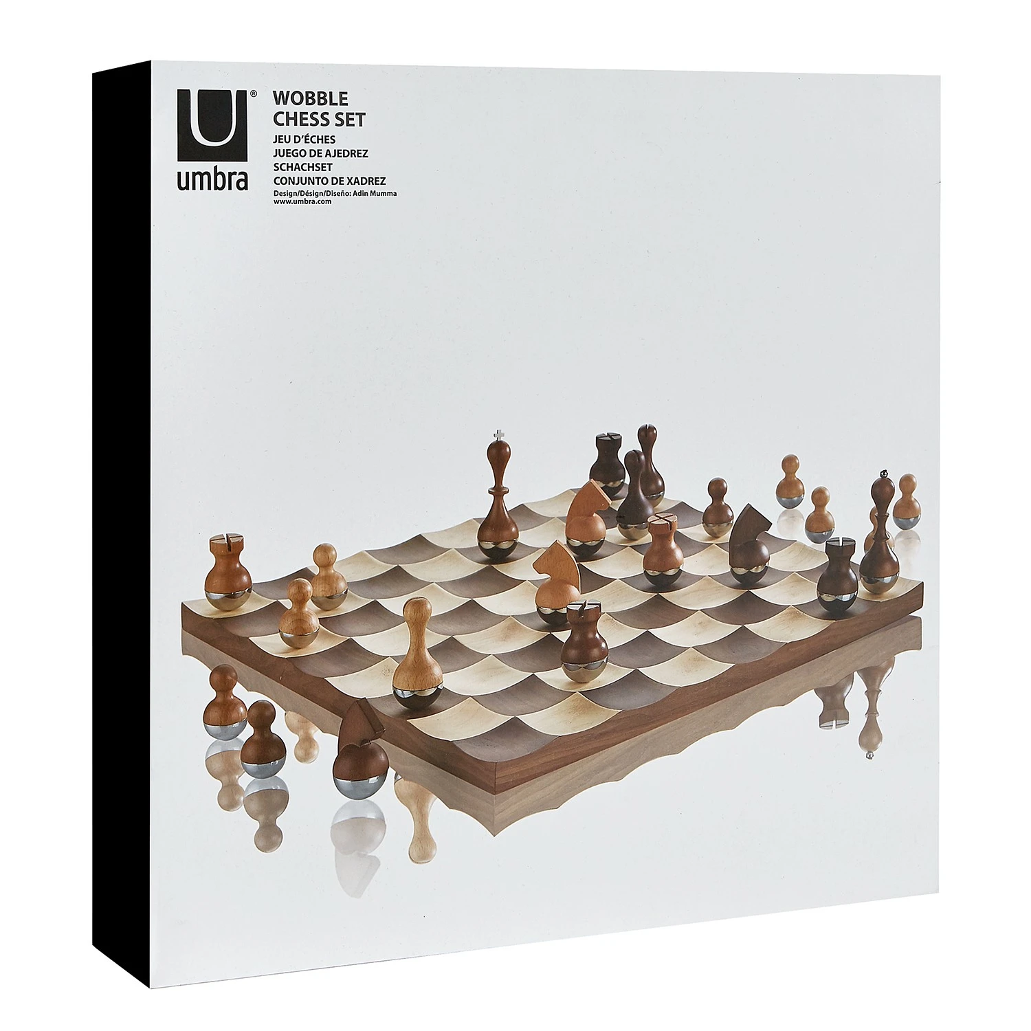 Umbra Schach-Set Wobble - Zink - Walnut - 37,795cm x 11,43cm x 37,795cm 13 Umbra Schach-Set Wobble - Zink - Walnut - 37,795cm x 11,43cm x 37,795cm – Bild 11