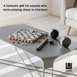 Umbra Schach-Set Rolz - Polyethylen / Buche - Schwarz - 30,48cm x 2,54cm x 30,48cm -Günstiges Deko Geschäft 1000317006 220112 13111300800 SKETCH DETAILS P000000001000317006 sketch