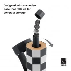 Umbra Schach-Set Rolz - Polyethylen / Buche - Schwarz - 30,48cm x 2,54cm x 30,48cm -Günstiges Deko Geschäft 1000317006 220112 13111300802 SKETCH DETAILS P000000001000317006 sketch