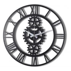 Twentyfour Wanduhr Lohengrin - Aluminium- Schwarz