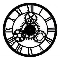 Twentyfour Wanduhr Luminar - Aluminium- Schwarz