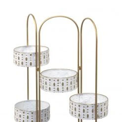 Twentyfour Blumenständer Athena Moderna - Stahl - Gold / Weiß - 71 cm x 116 cm x 21 cm - Ø cm 7 Twentyfour Blumenständer Athena Moderna - Stahl - Gold / Weiß - 71 cm x 116 cm x 21 cm - Ø cm -Günstiges Deko Geschäft 1000328680 220131 08405900040 DETAILS P000000001000328680