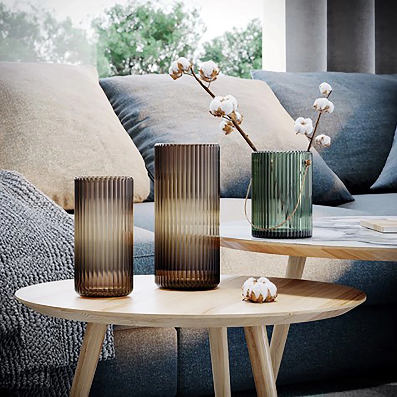 FLHF Vase Nate - 100% Glas - Flaschengrün - cm x 15cm x cm 4 FLHF Vase Nate - 100% Glas - Flaschengrün - cm x 15cm x cm – Bild 2