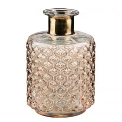 Günstiges Deko Geschäft 26 Butlers Vase GRACE - Farbglas - Hellbraun / Gold