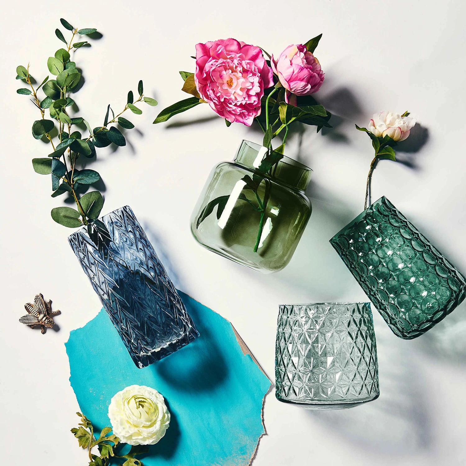 Butlers Vase BEVERLY - Farbglas - Blau 5 Butlers Vase BEVERLY - Farbglas - Blau – Bild 3