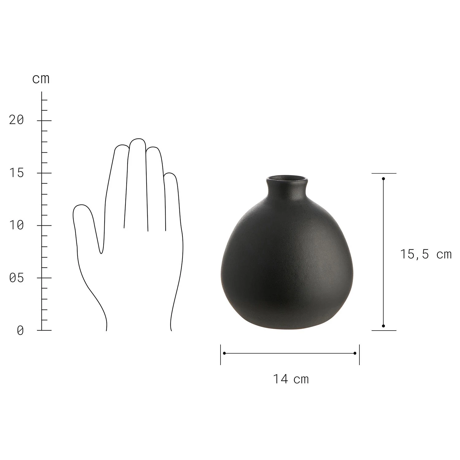 Butlers Vase MIO - Terracotta - Schwarz 9 Butlers Vase MIO - Terracotta - Schwarz – Bild 7