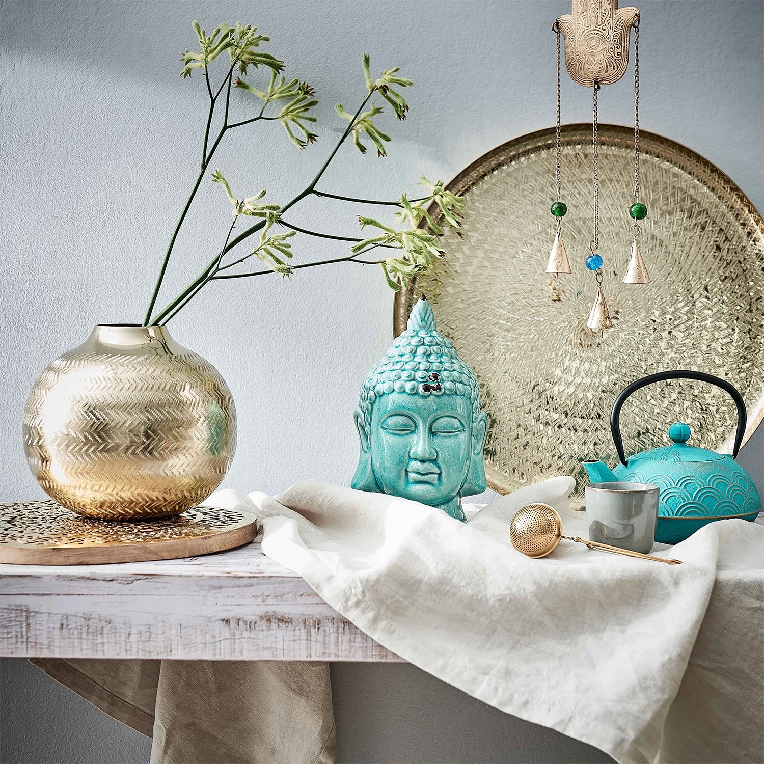 Butlers Vase BALI - Eisen - Gold 4 Butlers Vase BALI - Eisen - Gold – Bild 2