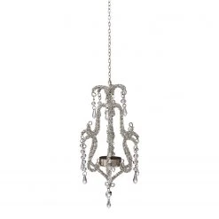 Butlers Teelichthalter ROYAL HEIGHTS Chandelier - Glas / Eisen - Silber -Günstiges Deko Geschäft 1000339183 220311 040 DETAILS P000000001000339183