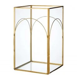 Butlers Windlicht SHOWROOM - Glas / Eisen - Gold - Höhe: 25 cm