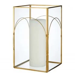 Butlers Windlicht SHOWROOM - Glas / Eisen - Gold - Höhe: 25 cm -Günstiges Deko Geschäft 1000339197 220311 050 DETAILS P000000001000339197