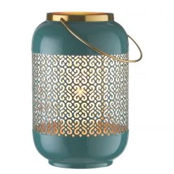 Butlers Laterne EMILIE I - Eisen - Petrol -Günstiges Deko Geschäft 1000339213 220311 030 DETAILS P000000001000339213