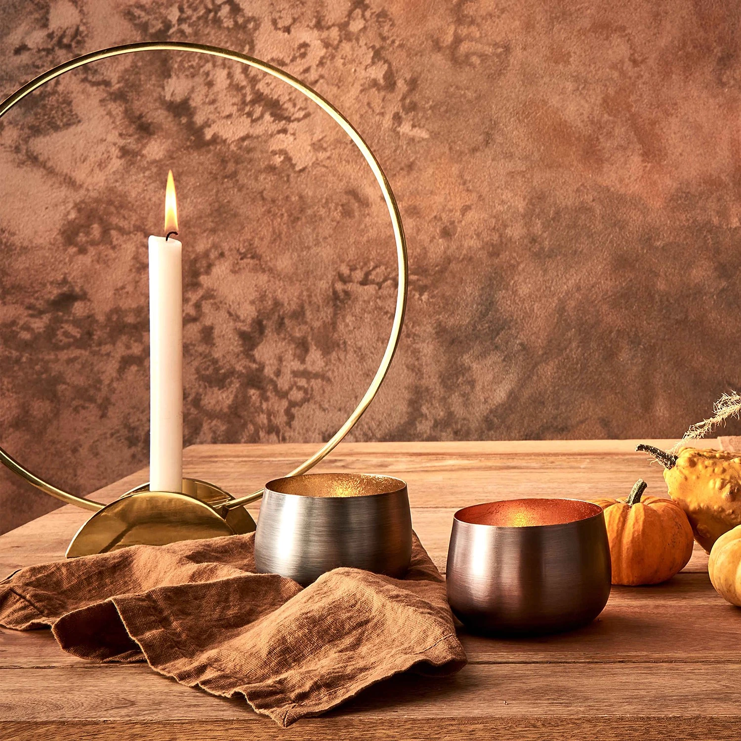 Butlers Kerzenhalter LUNA - Messing - Gold - Durchmesser: 31 cm 4 Butlers Kerzenhalter LUNA - Messing - Gold - Durchmesser: 31 cm – Bild 2