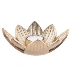 Butlers Teelichthalter GOLDEN NATURE - Aluminium - Gold -Günstiges Deko Geschäft 1000339246 220311 030 DETAILS P000000001000339246