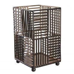 Butlers Windlicht YUMA - Eisen - Grau