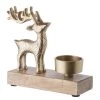Butlers Teelichthalter OH MY DEER I - Aluminium / Mangoholz - Gold -Günstiges Deko Geschäft 1000339277 220311 010 IMAGE P000000001000339277
