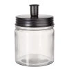 Butlers Kerzenhalter CANDLE JAR - Glas / Weißblech - Schwarz