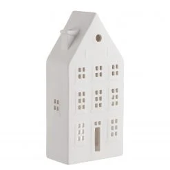 Butlers Teelichthaus AMSTERDAM I - Keramik - Weiß