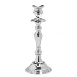 Butlers Kerzenhalter SILVERLIGHTS - Aluminium - Silber - Höhe: 23 cm