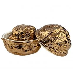 Butlers Dekodose WALNUT - Keramik - Gold -Günstiges Deko Geschäft 1000339343 220307 040 DETAILS P000000001000339343