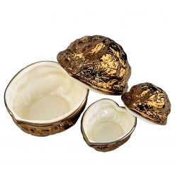 Butlers Dekodose WALNUT - Keramik - Gold -Günstiges Deko Geschäft 1000339343 220307 050 DETAILS P000000001000339343